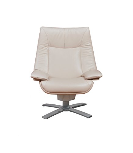 Natuzzi RE-VIVE Performance Recliner and Ottoman, Ivory